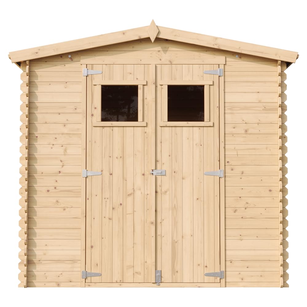 Casetta da Giardino in Legno per Esterni - L226xL236xA218 cm/ 4,33 m2 - Piccola Casetta in Legno, Rimessa Attrezzi, Deposito Bici - TIMBELA M369