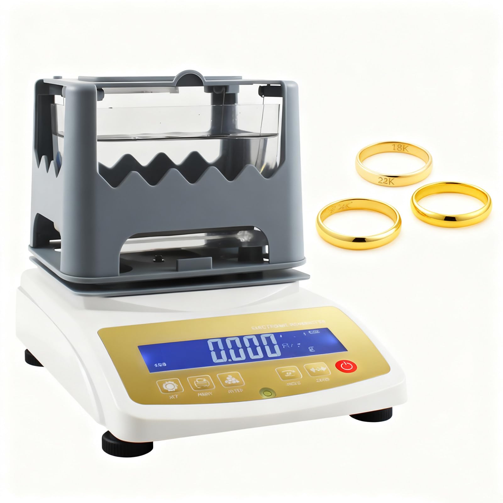 Beachtiful Multicolor Gold Purity Testing Machine, Precious Metal Densimeter Density, Gold Silver K Gold Palladium And Platinum Authenticity Tester, Gold Purity Tester 1200G