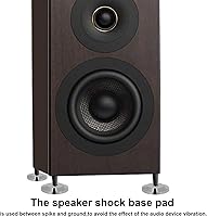 Vista 3 de 4 piezas de cobre puro a prueba de golpes altavoz de aislamiento de picos de pie subwoofer base pad para absorción de impactos de HiFi HiFi