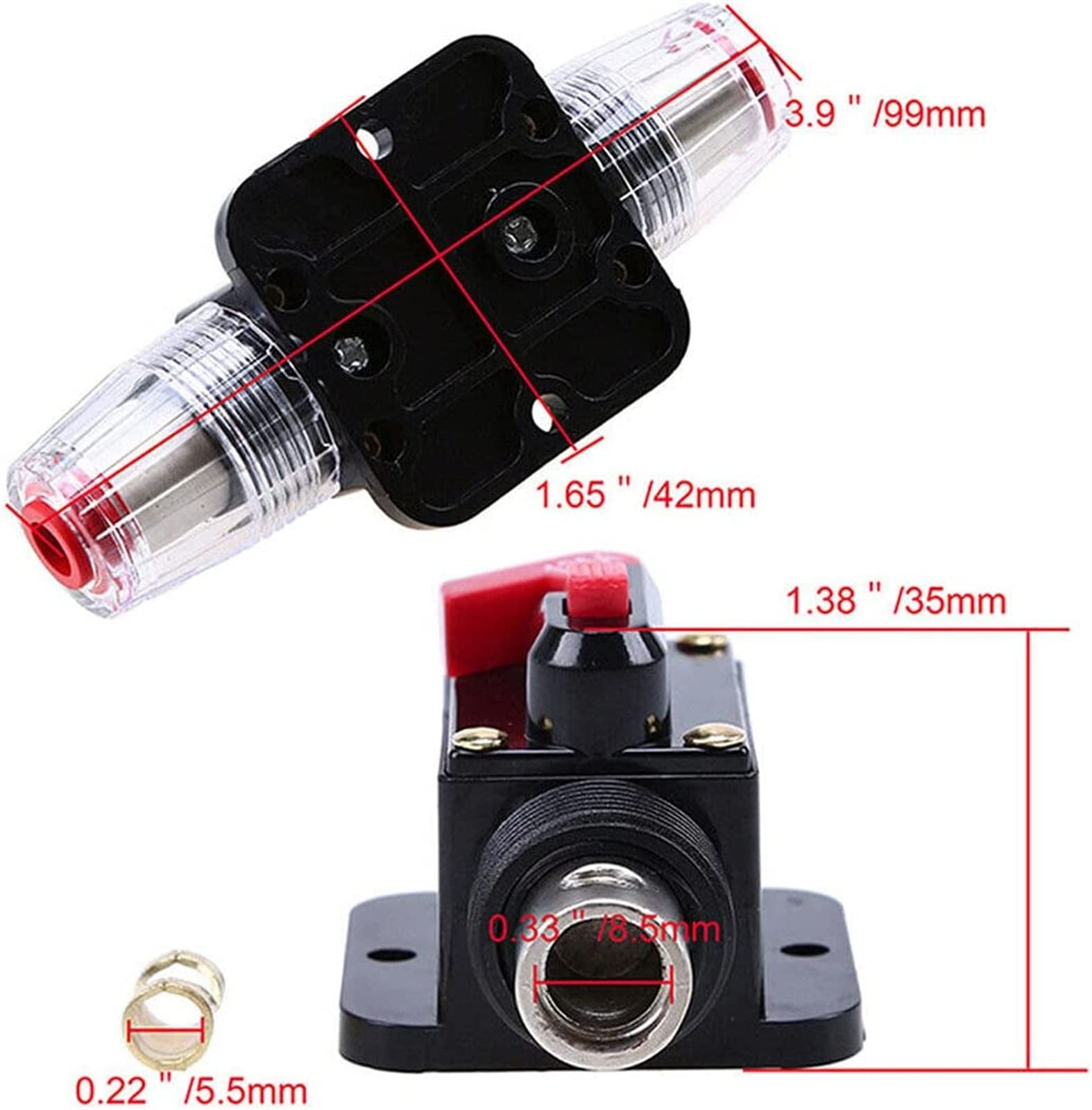1 szt. DC ciężarówka samochodowa 12V-24V bezpiecznik stereo (100A)