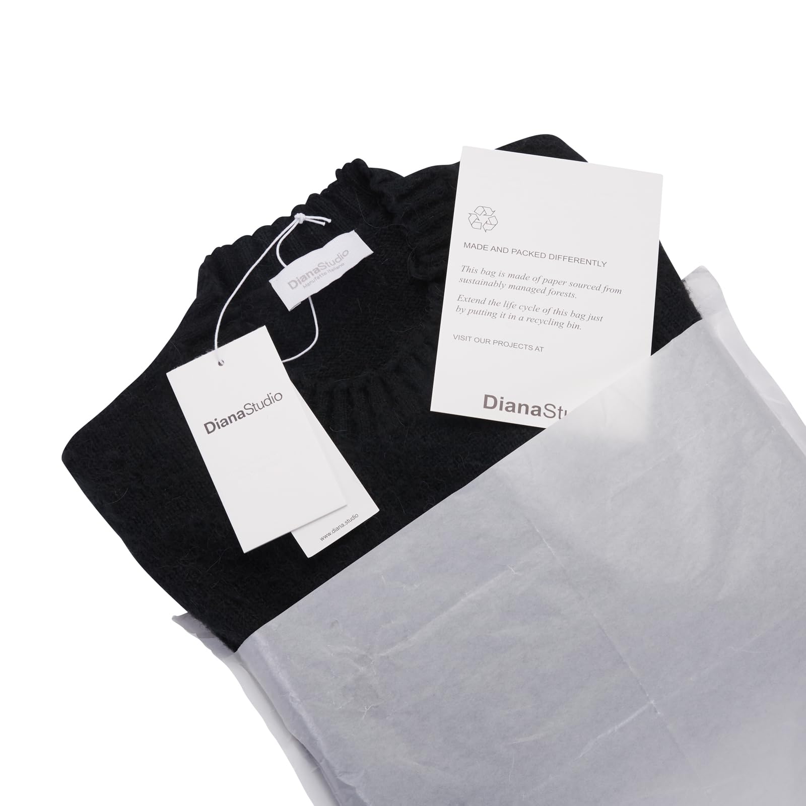 Diana Studio - Paricollo Garzato in Alpaca, Uomo, Maniche Lunghe, Regular Fit, Fatto in Italia