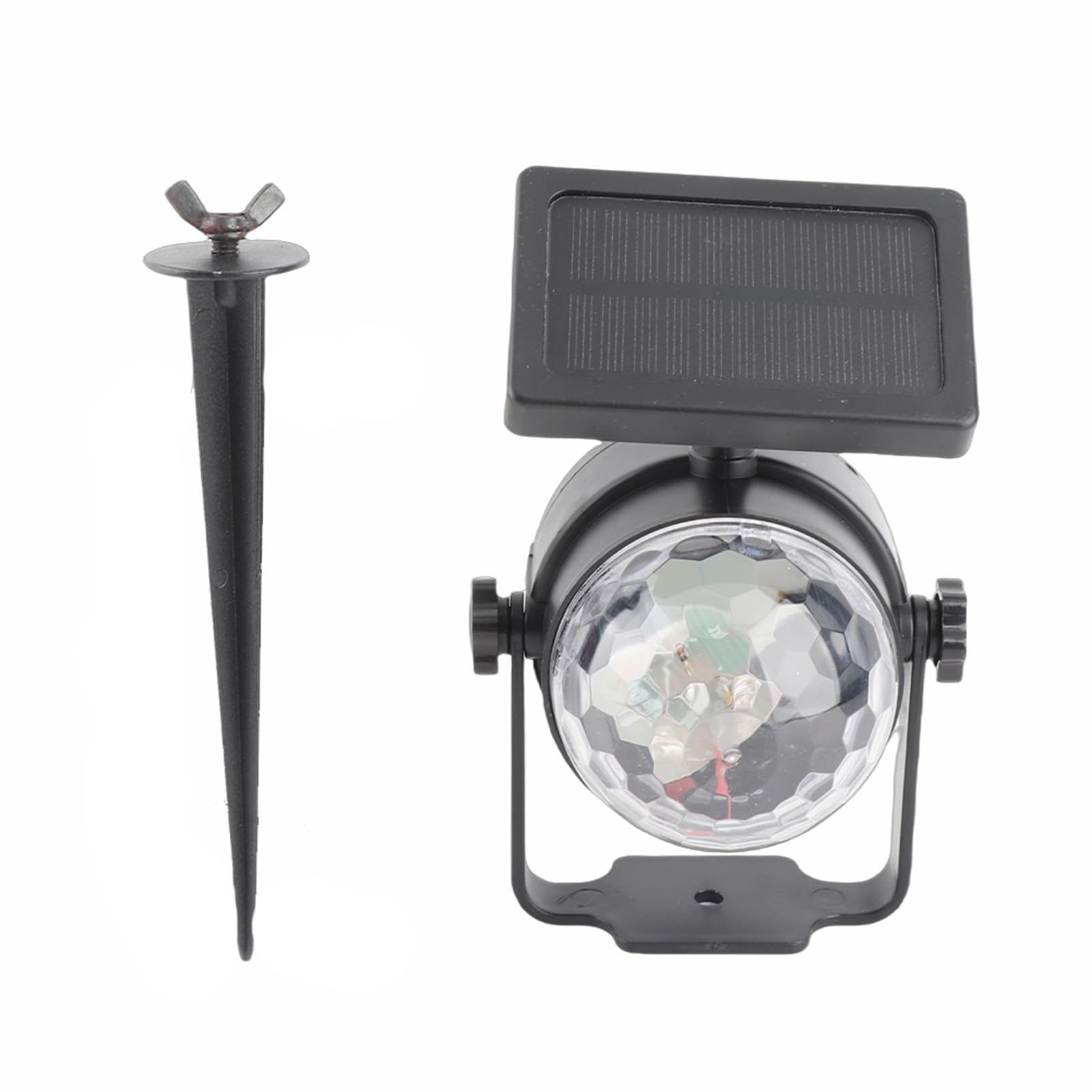Fdit Lampada per Proiettore con Faretto a LED Rotante, Ad Energia Solare, a Tenuta Stagna, Ideale per Feste di Natale