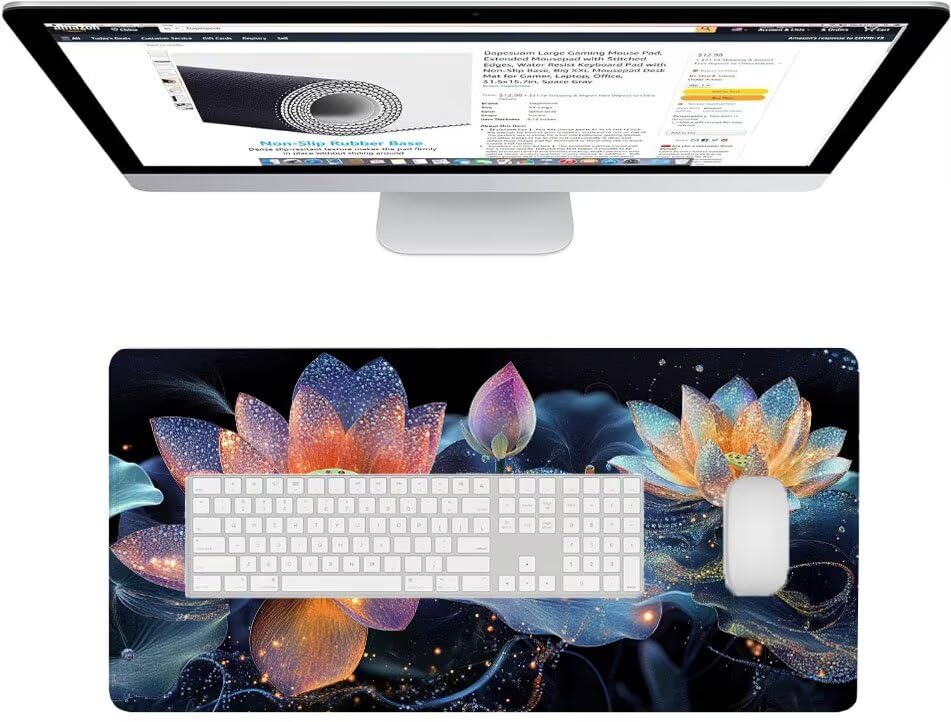 Tapis de souris grand format RêVe antidérapant pour PC et ordinateur