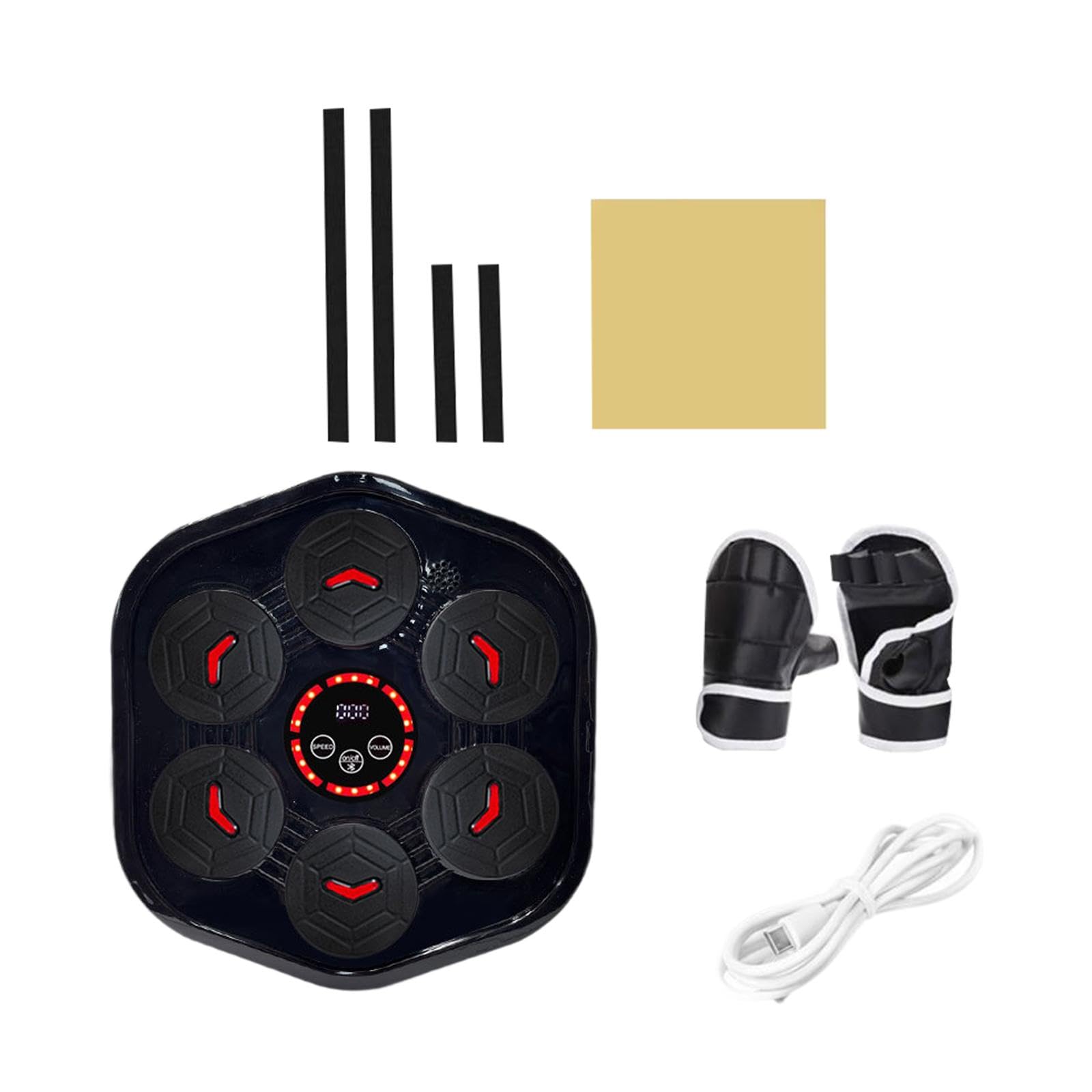 Music Boxing Machine Wall Mounted with Gloves for Kickboxing Indoor Practice Style B-image-28