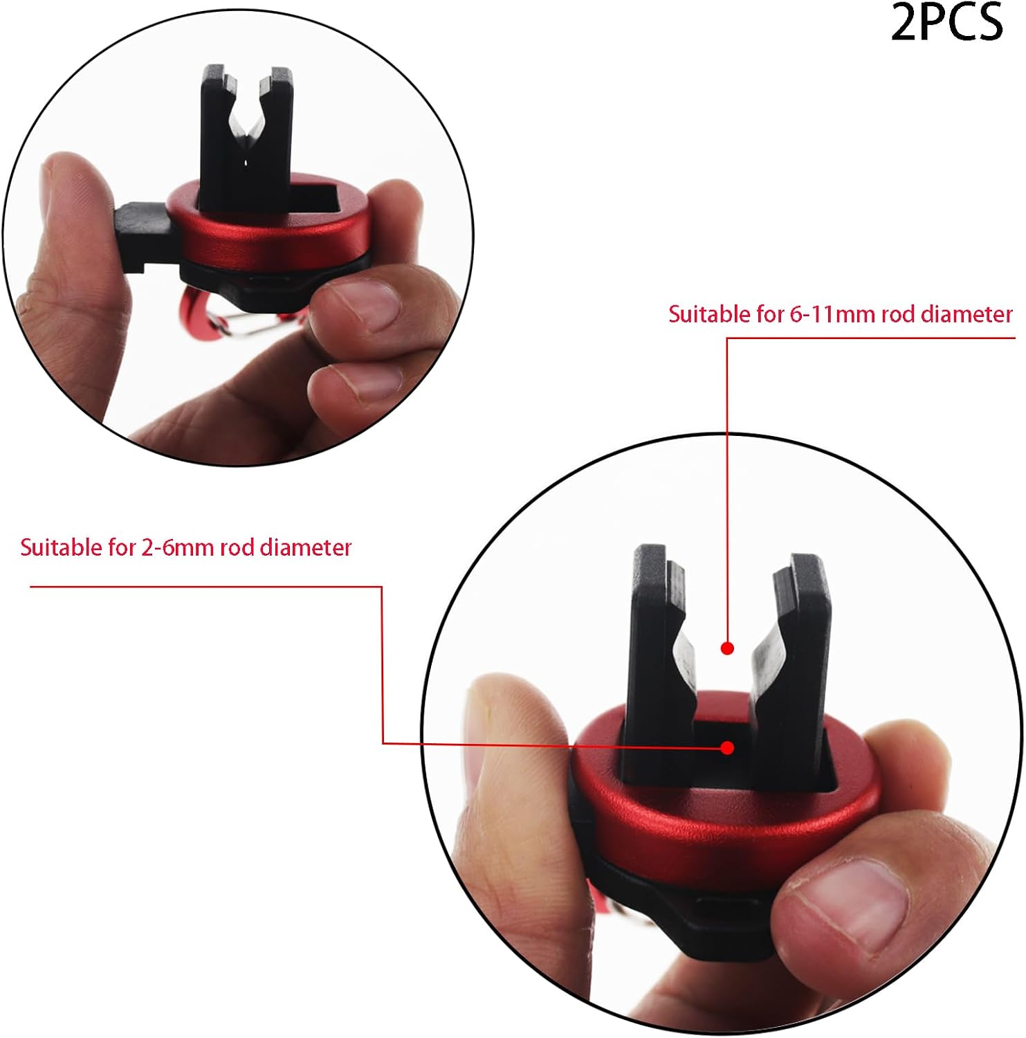 1Pcs Fishing Rod Clip, Wearable Rod Holder with Keychain Tackle image 3