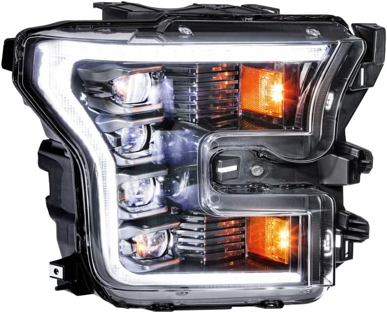 Morimoto XB LED Headlights (White DRL) Fits 2015-2017 Ford F-150 and 2016-2021 Ford Raptor, Plug and Play Headlight Assemblies with Switchback Sequential Turn Signals & UV Coated Lens (LF502.2-ASM)