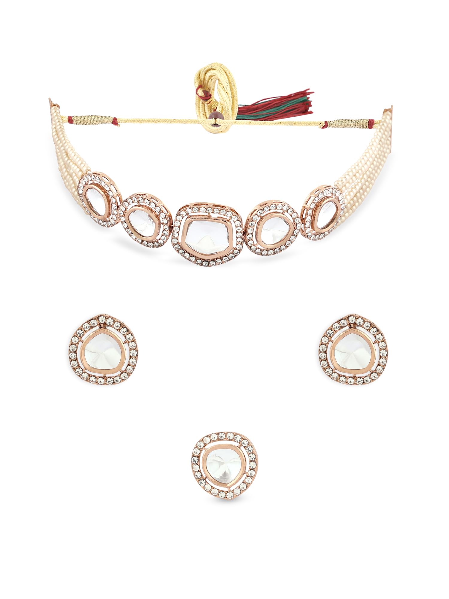 See full amazon price history chart for ZAVERI PEARLS Bronze Colour Multistrand Choker Necklace Earring & Ring Set For Women-ZPFK16387 ZAVERI PEARLS Bronze Colour Multistrand Choker Necklace Earring & Ring Set For Women-ZPFK16387 (B0CFR6VP4D) Amazon Price History, Amazon Price Tracker