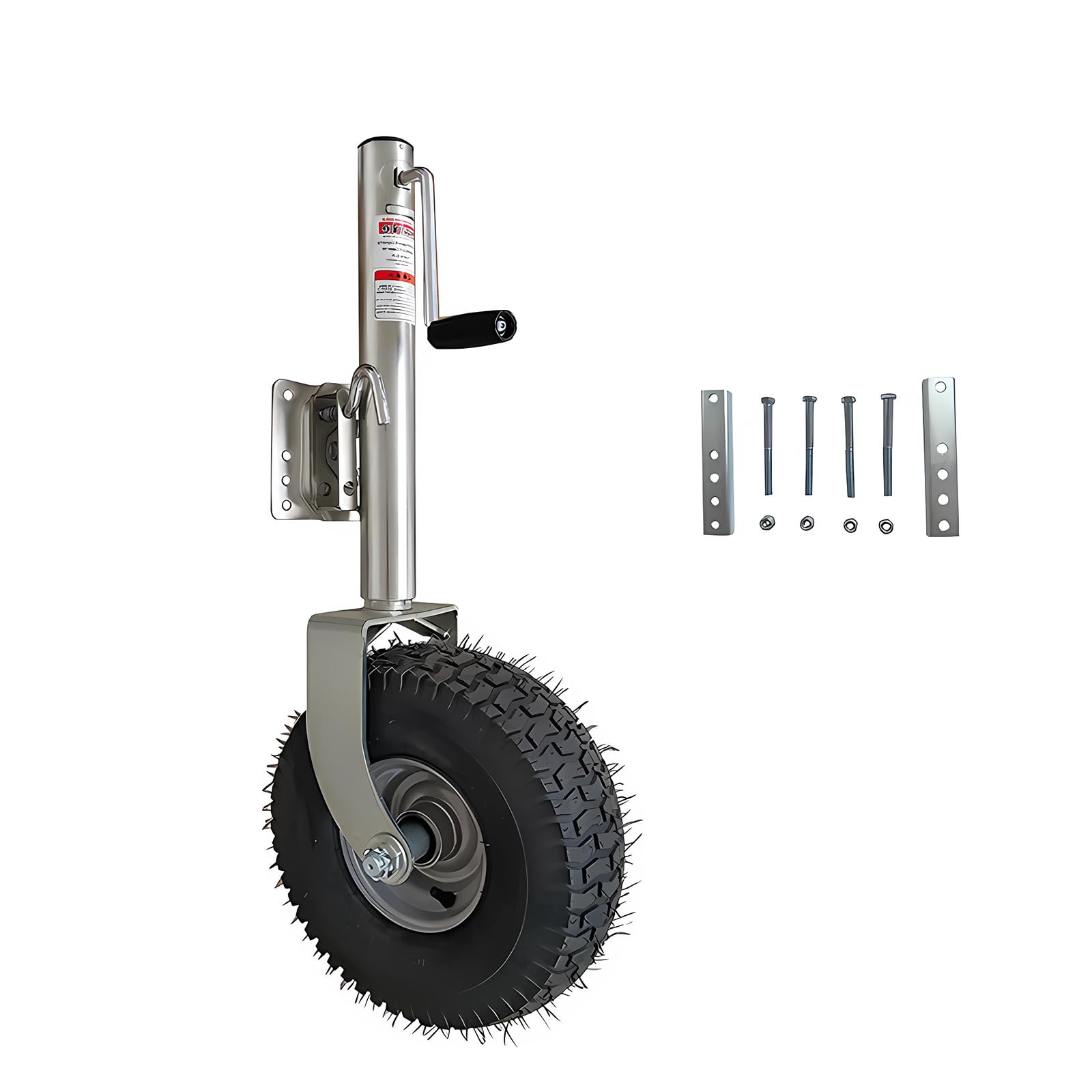 Rueda de Apoyo para Remolque 900 kg, Tubo de 57 mm, Gato Giratorio de Alta Resistencia, Rueda de Apoyo para RV Barco remolques Caravanas, Autocaravana, Yate (Neumáticos Grandes)