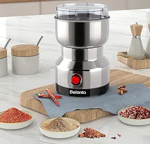 Belanto Electric Dried Spice and Coffee Grinder, Grinder and Chopper Crusher for Home,Detachable Cup, diswash Free, Blade & Cup Made with stianlees Steel