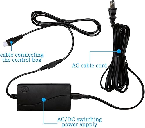 Miniatura 5 de Base de cama ajustable 3 piezas de repuesto de adaptador de fuente de alimentación conmutada