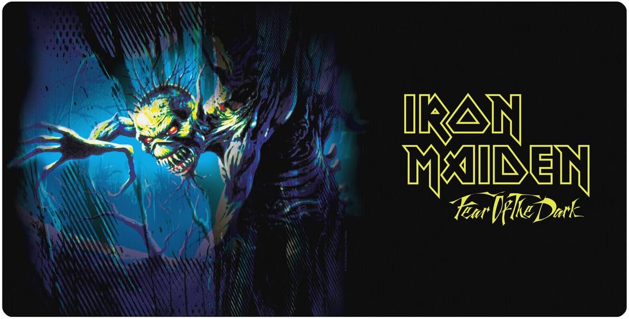 Head Case Designs Officially Licensed Iron Maiden Fear of The Dark Graphic Art 23.62 x 11.81 x 0.12 inches (600 x 300 mm) - L Gaming Office Desk PC Keyboard Mouse Mat Pad