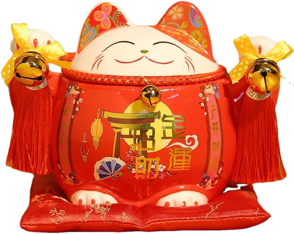 20cm Lucky Cat Decoration Shop Money Storage Tank Storage Home Living Room Decoration