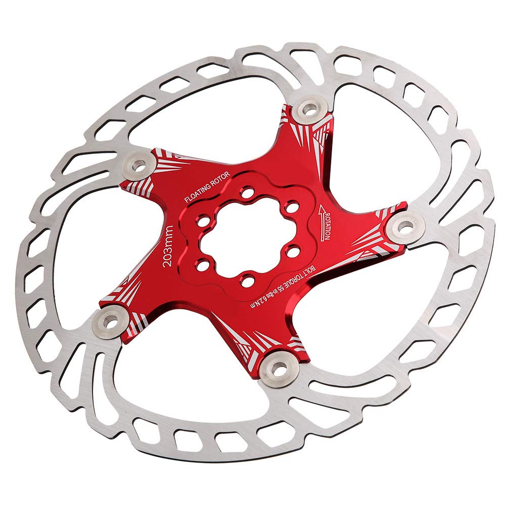 VTT vélo 203mm Cinq Clous Disque de Frein plaquette de Frein Disque léger en Acier Inoxydable en Alliage d'aluminium