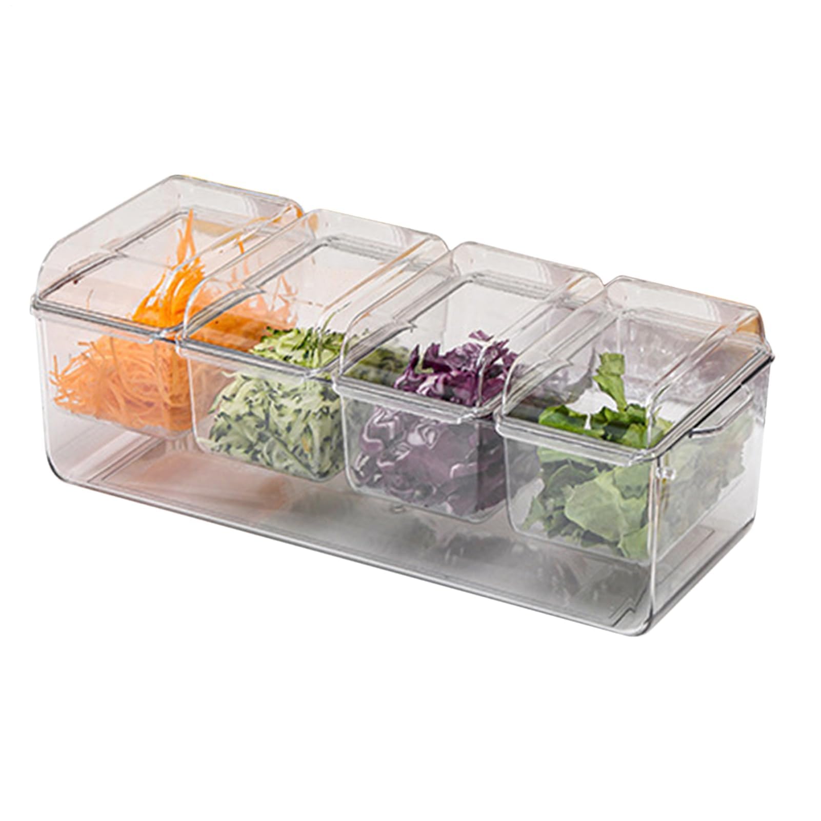 Vassoio per condimenti refrigerati – C Ice Platter con cartoni rimovibili, perfetto per feste, compleanni e vacanze, design trasparente per freschezza