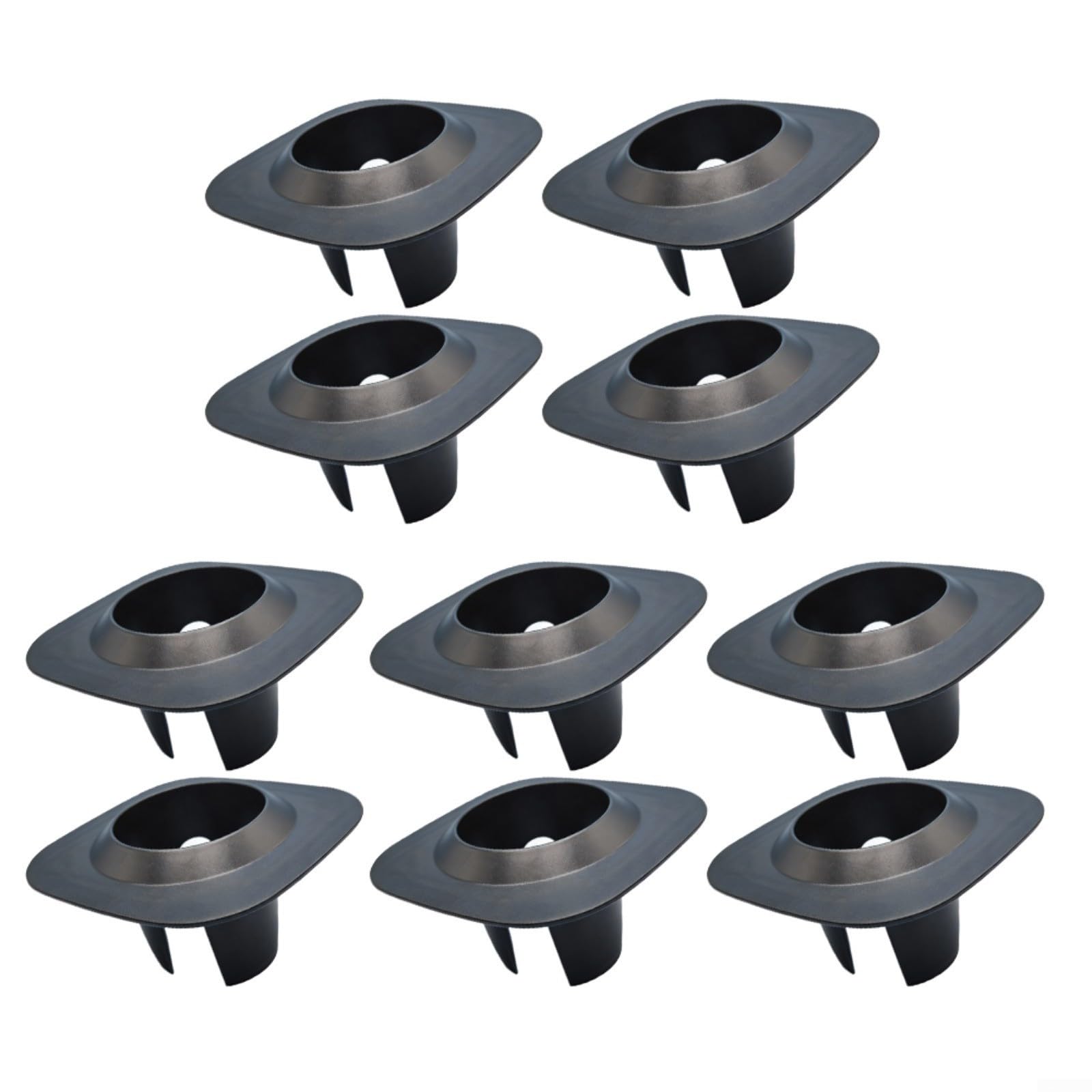 Protector de cabezal de aspersor de césped de PVC, evita daños por cortacéspedes, disco de tráfico de pie para adaptarse a pasarelas, paquete de 5 (10 unidades, negro)