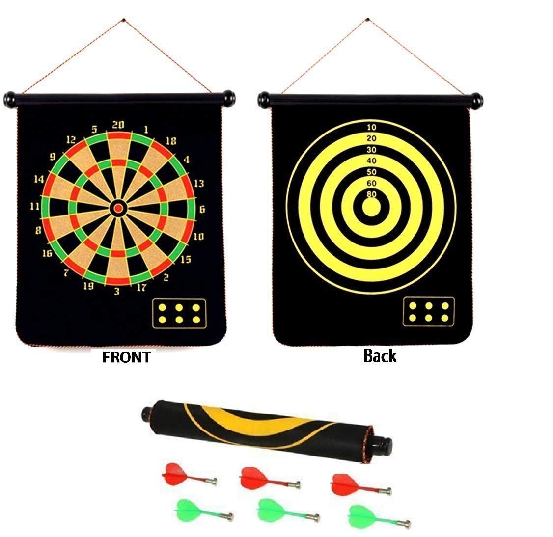 HOW (HOUSE OF WISHES) with Device Dartboard Kit with high Magnetic Power Double Faced Indoor and Outdoor Magnetic Score with 6 Soft Darts Multi Color 15-inch (B08V53QWK1) Amazon Price History, Amazon Price Tracker