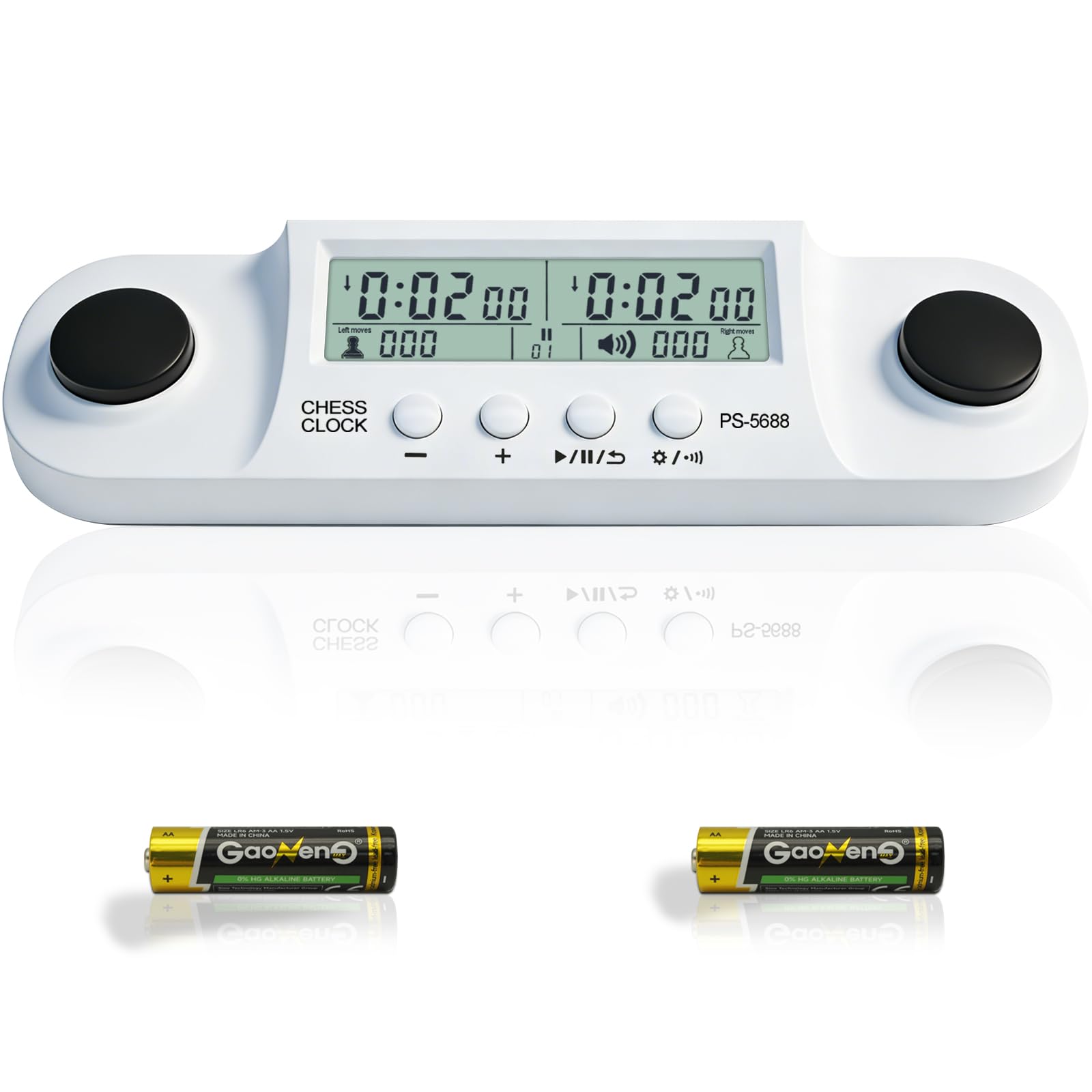 QINYUNE Horloge d'échecs numérique portable avec minuteur d'échecs et minuterie de jeu avec basique, bonus, retard