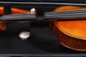 4/4 Full Size Violin Case Carbon Fiber Rectangular Code Lock Violin Box Lightweight Light Color Case with Strong Strap Violin Bag (Black)