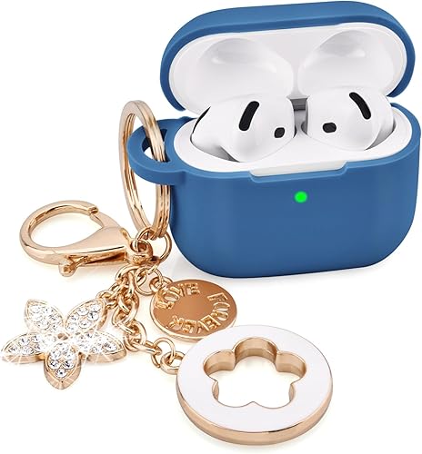 Miniatura 22 de Funda floral para Apple Airpods iPods 4, funda para mujer, VISOOM 2025 de silicona 3D Airpod iPod 4ª generación, fundas protectoras lindas con