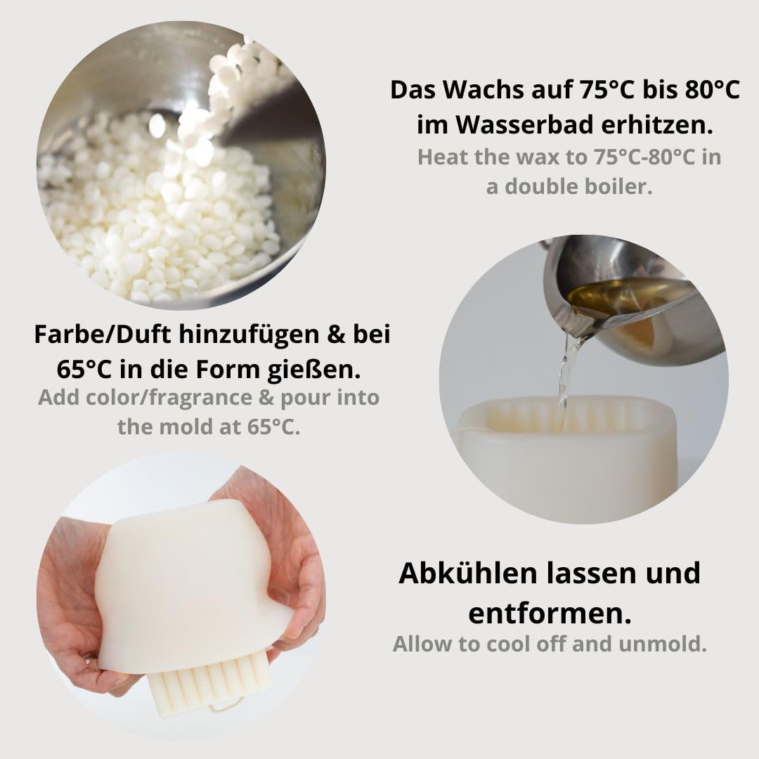 Sojawachs Kerasoy 4120 für Stumpenkerzen 5kg Kerzenwachs zu gießen