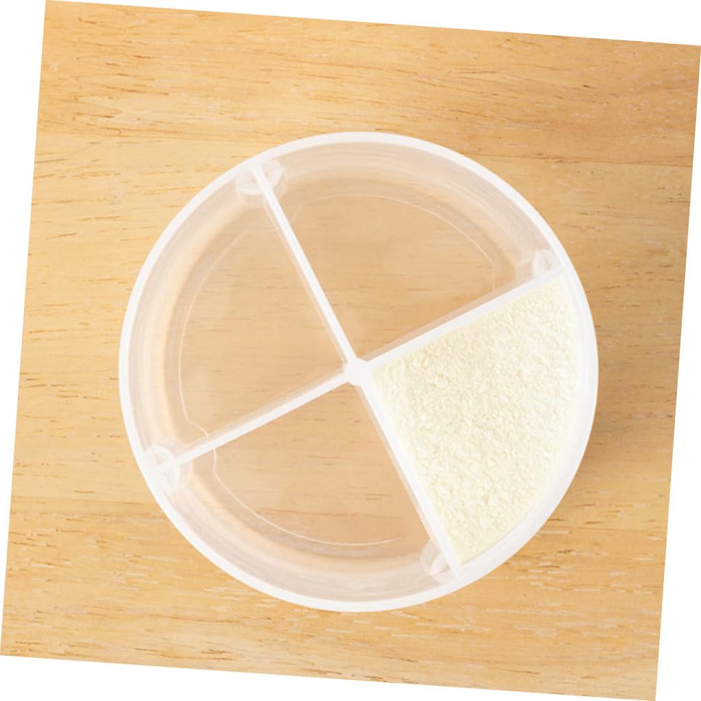 Yardwe 2 pcs Portable Formula Dispenser with Four Compartments Leak Milk Powder Container for Travel and Outdoor Activities Durable Design