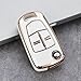 KUNIO Flip Key Cover Case fit for Opel Corsa Astra J Vectra Zafira Antara Tigra Adam Insignia Mokka Key Cover Case Key Cover TPU Key Cover Case Keychain Keyring Key Case White