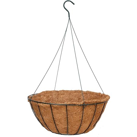 Topiary Art Works 18" Classic Master Gardner Planter Green with Coco Moss Liner and Rigid Wire Hanger