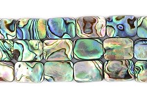 Natural Abalone Shell Flat Rectangle Beads Strand for Jewelry Making