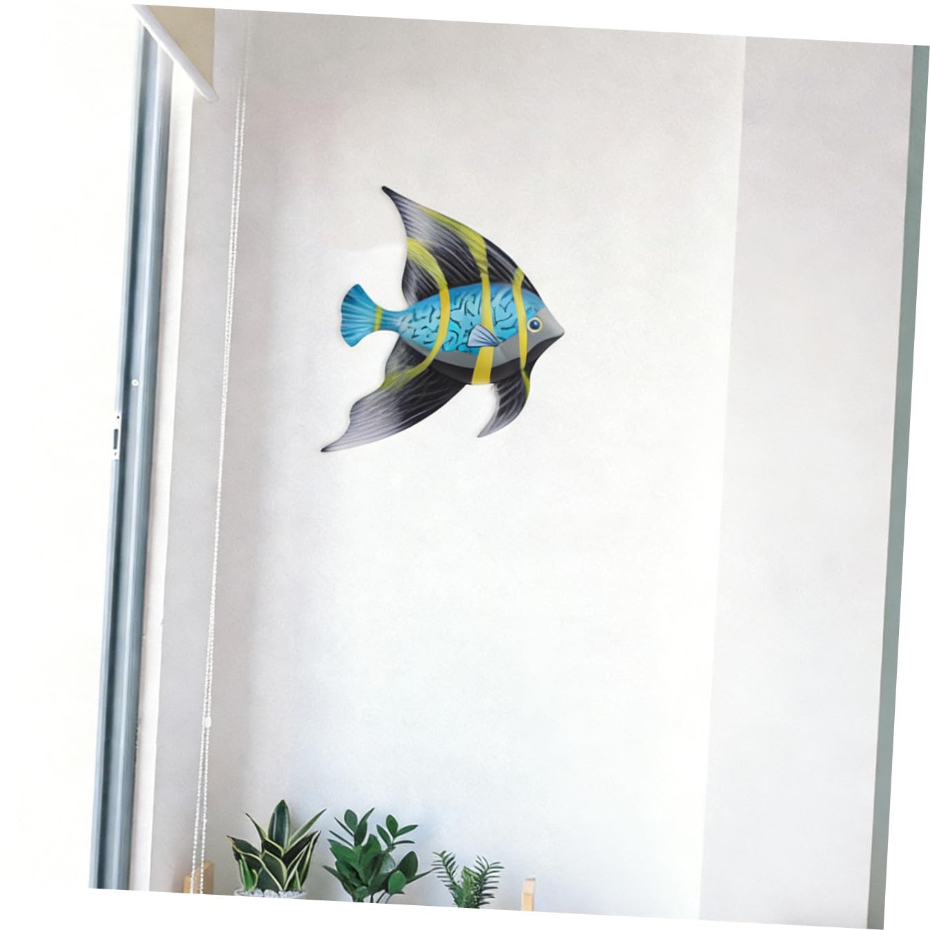 Gatuida Decorazione Murale Pesce in Ferro Blu per Interni Artistici
