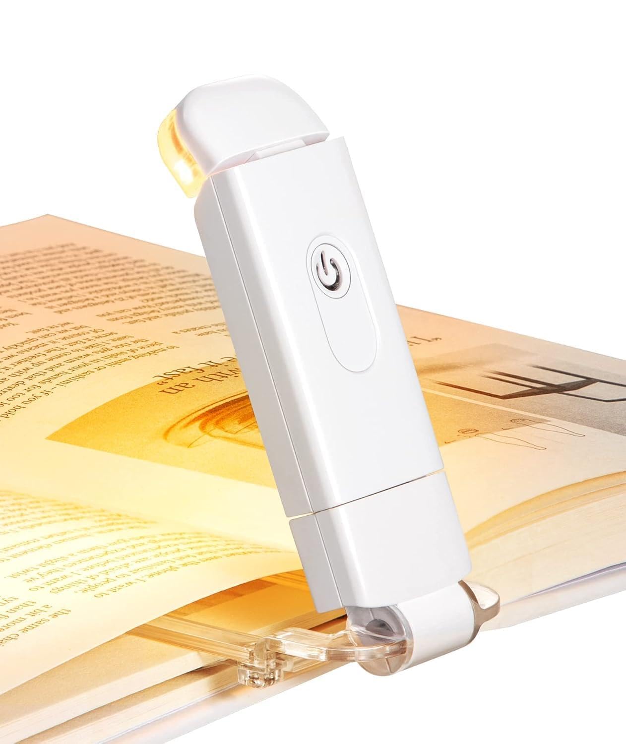 Clip-On LED Book Lamp for Night Reading, USB Rechargeable Study Light for Students, 3 Brightness & Color Modes, Eye-Care Portable Foldable Reading Light for Bed & Travel (White)-image-26