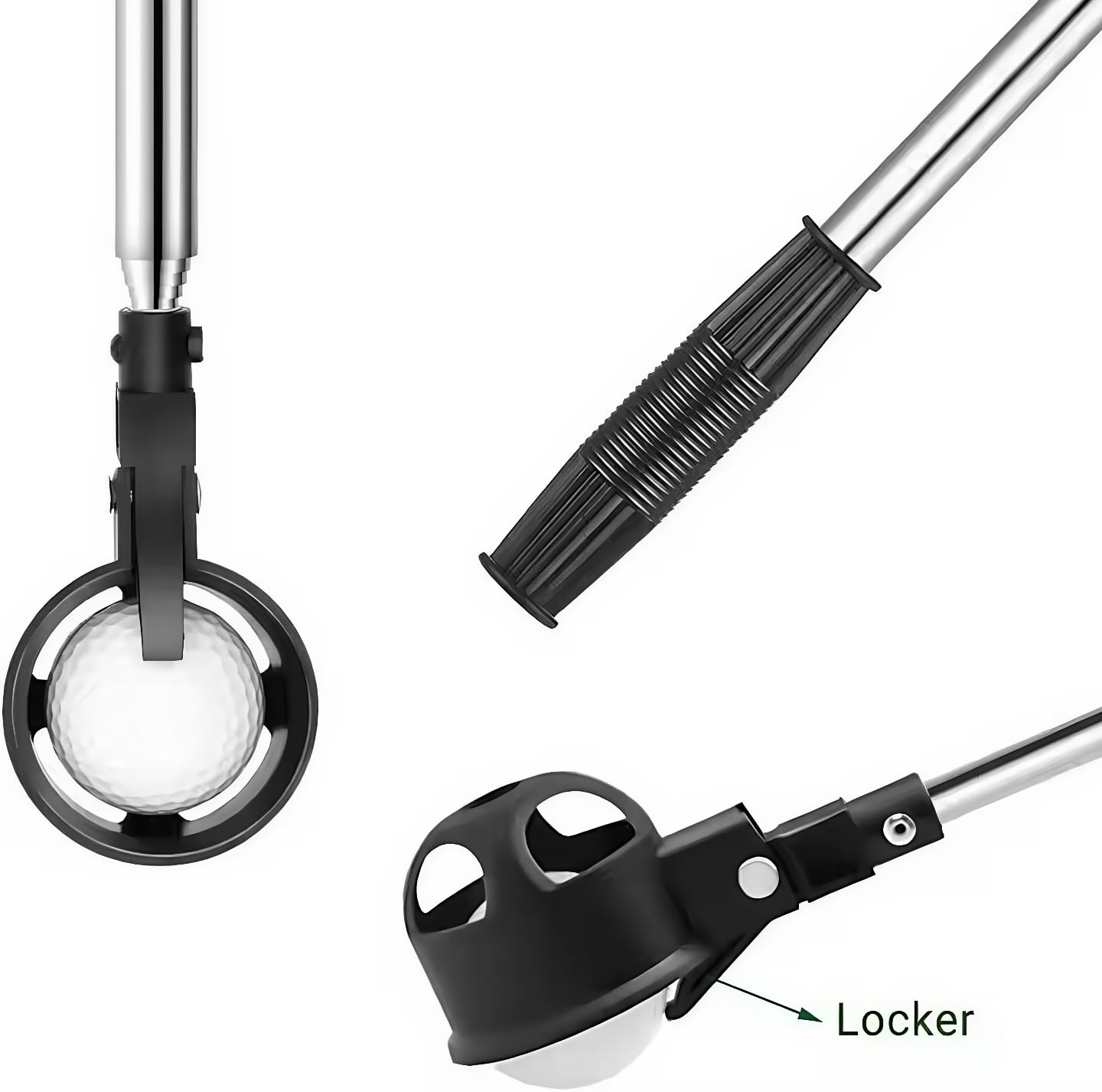 Outil de ramassage de balle de golf extensible de 45 cm à 2 m en acier inoxydable 304 Accessoire de golf essentiel TP15