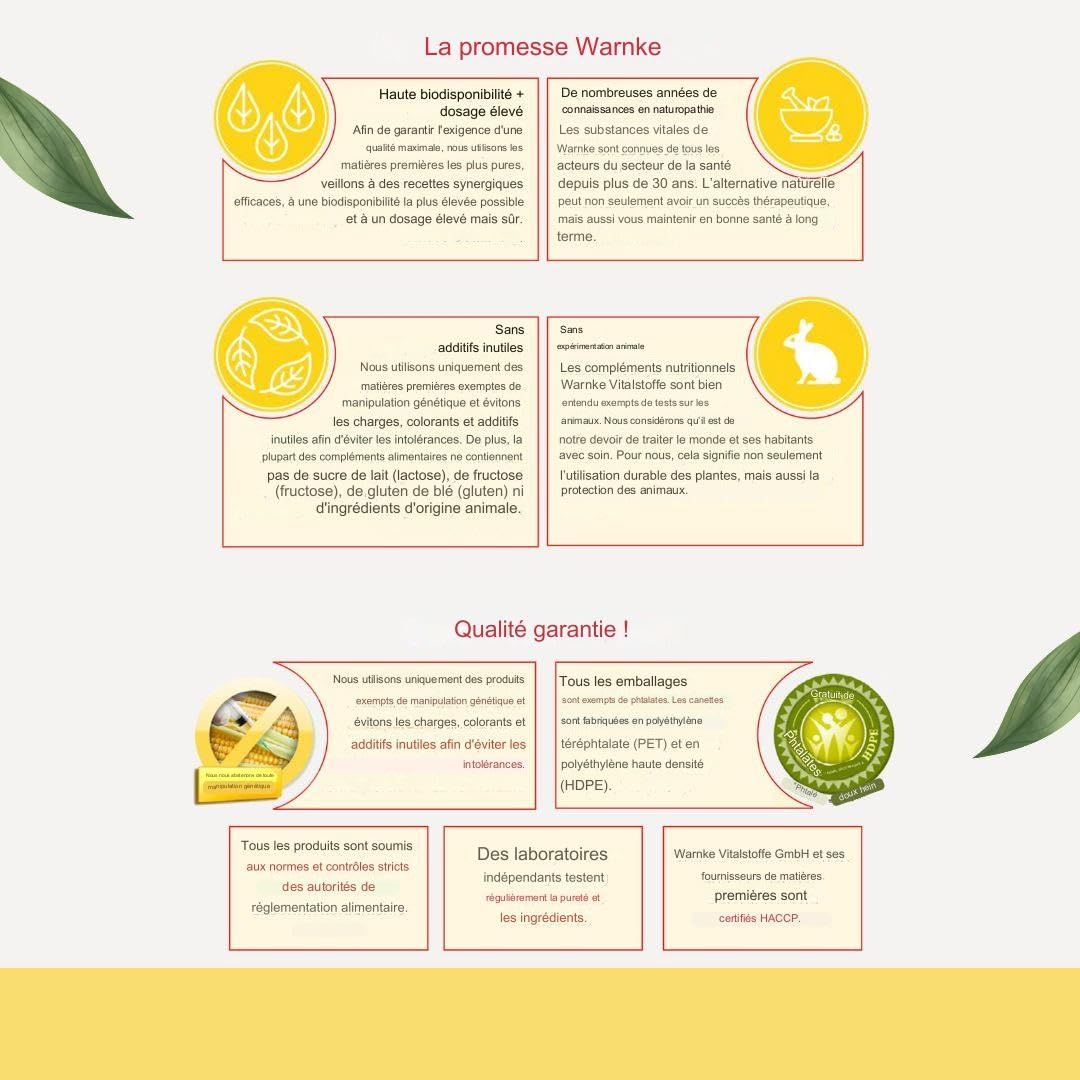 Propolis 1000mg - dosage élevé - 120 comprimés - avec 3% de Galangin | Warnke Vitalstoffe - Qualité des pharmacies allemandes