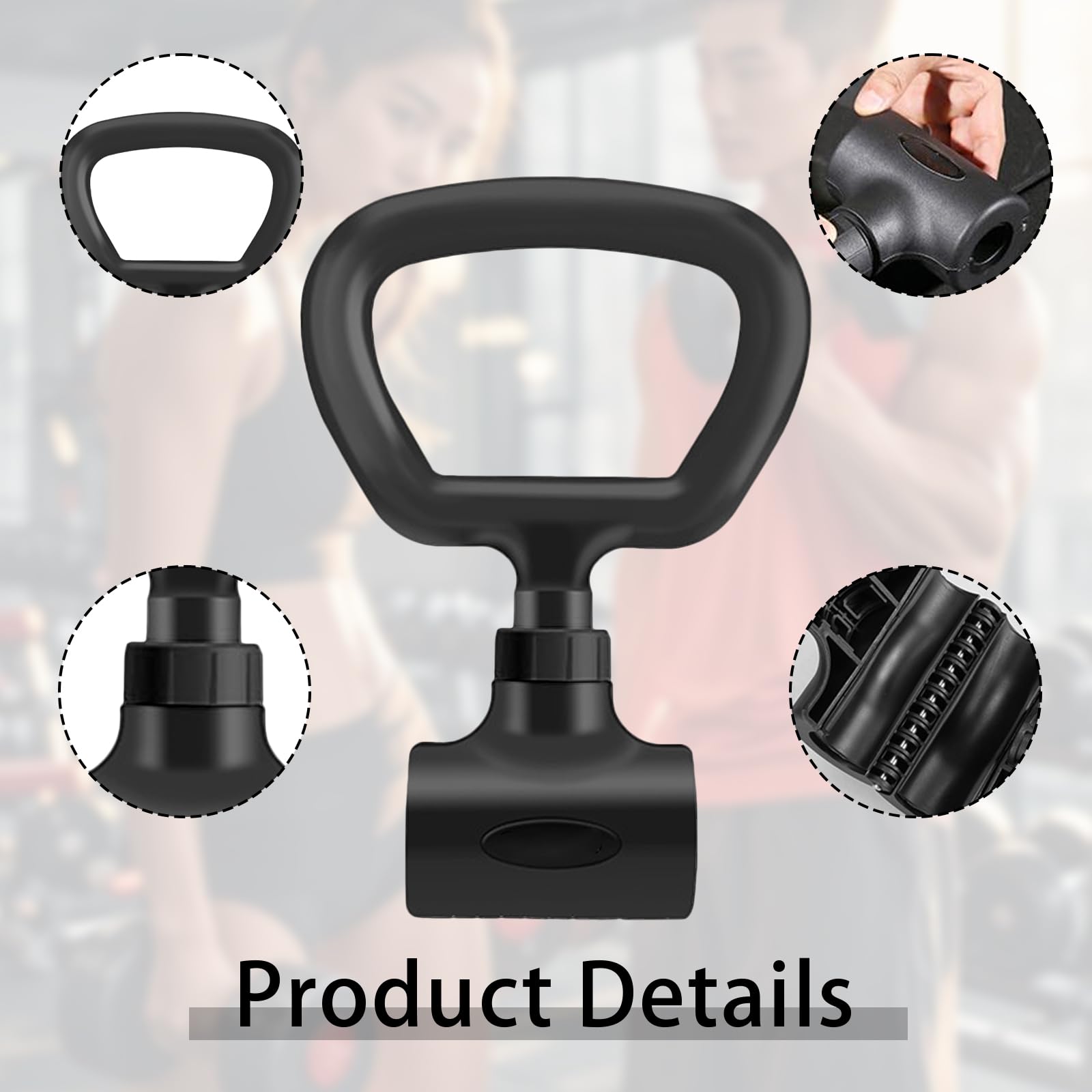 Kettlebell, Kettlebell Poignée Réglable et Rotative pour Haltères Transforme les kettlebells Poignée Antidérapante pour Haltères Équipement de Fitness pour la Maison
