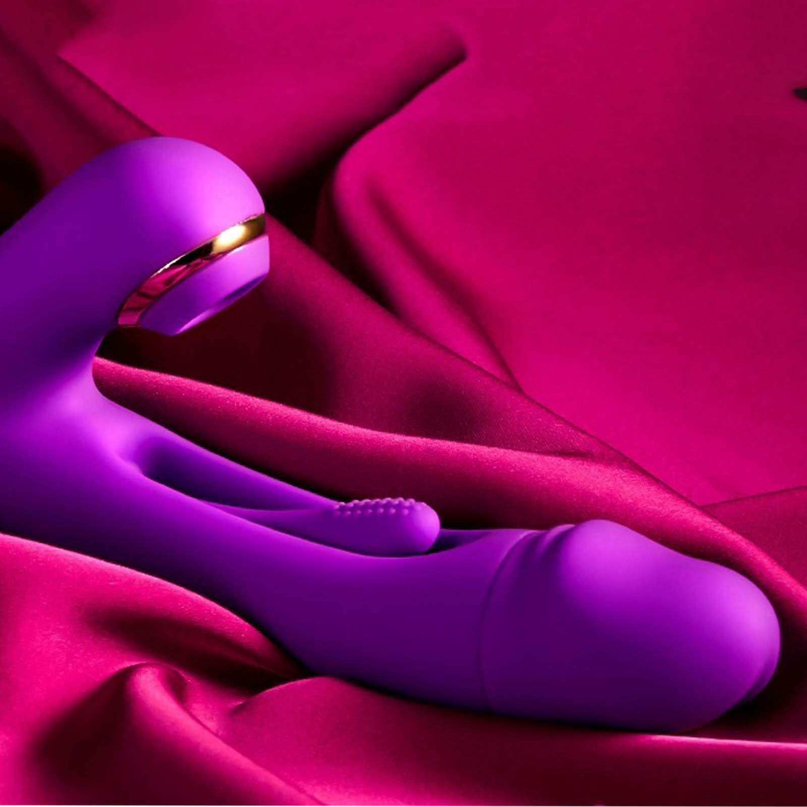 Vibromasseur 3 En 1 Pour Femme - Stimulation Point G, Tapotements Et Succion Du Clitoris - Silencieux Et étanche