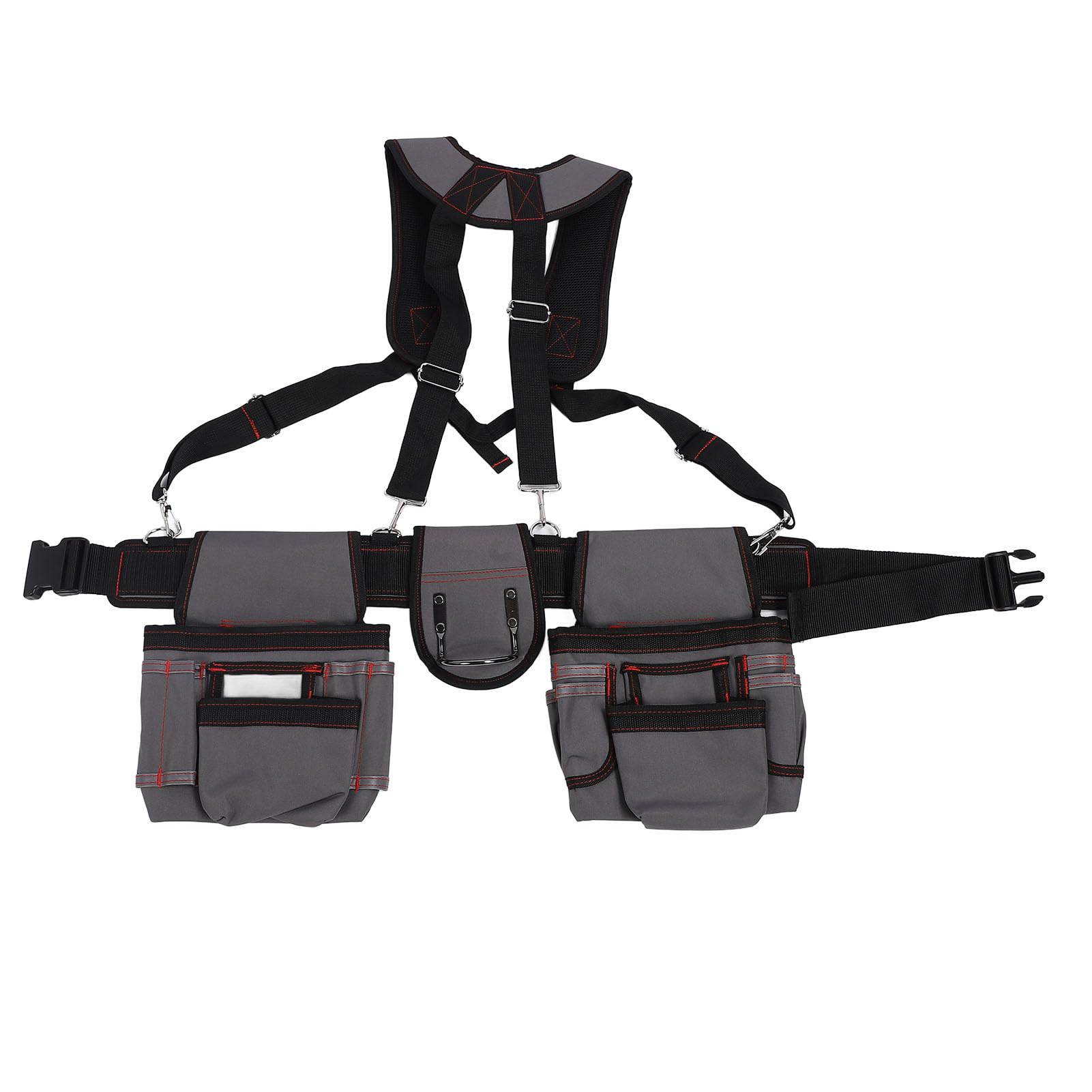 Tool Belts for Men 600D Oxford Cloth Carpenter Tool Pouches Adjustable Suspender Straps Waist Storage Organiser for Construction Workers Builders