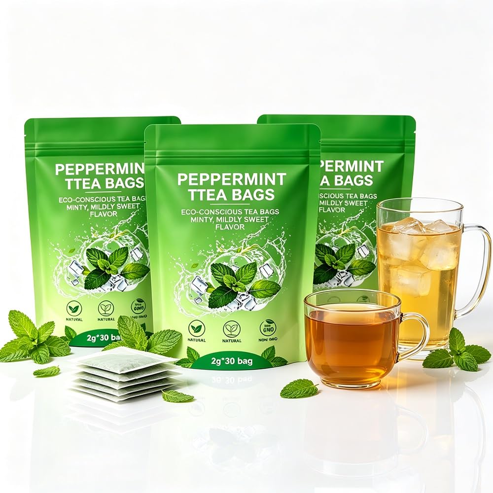 Medicinali tradizionali Tisana Foglie di menta Supporto intestinale | Tè Breathe Easy Smooth Move for la pulizia quotidiana del benessere(3pcs)
