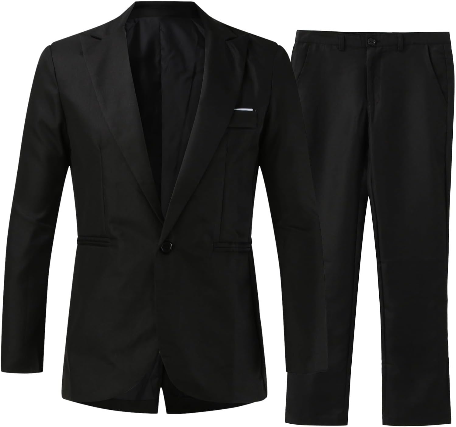 Polyester Men's Suit, Elegant, Plain, Single-Breasted, Slim Fit, Party Suit, Shirt, Trousers, Tie Men's Puff Vest