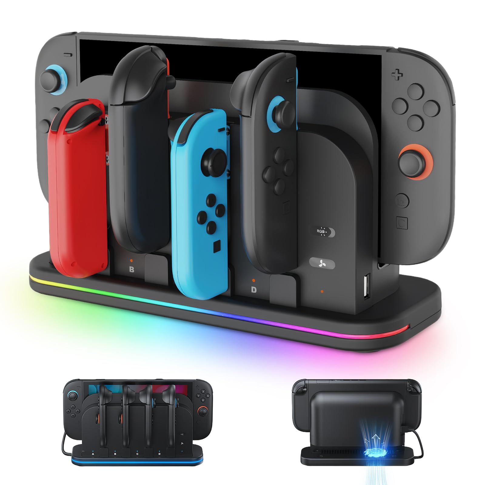 Amazon.co.jp: For Switch 2/1 ジョイコン &旧型 Joy con兼用 冷却充電
