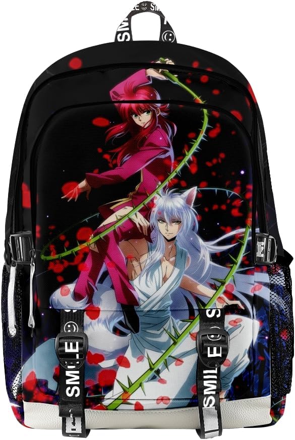 ISaikoy Anime Yu Yu Hakusho Backpack Daypack Laptop Bag 3D Printing School Bag Bookbag 6