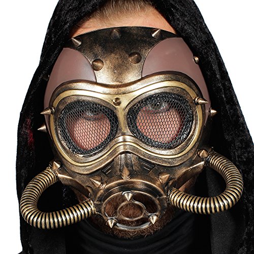 Preisvergleich Produktbild PARTY DISCOUNT Maske Steampunk Gasmaske, Bronze