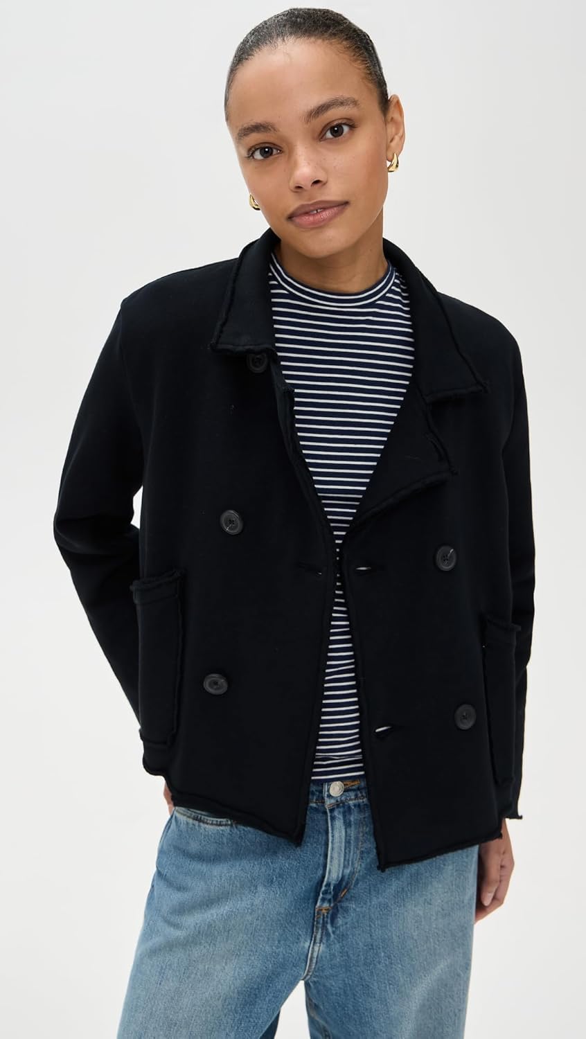 Frank & Eileen Women's Mini Belfast Crop Peacoat