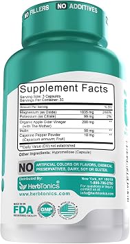 Herbtonics Oxygen Based Colon Cleanse and Detox Digestive System Formula | with Apple Cider Vinegar | Colon Cleanser Pills for Adults | 90 Gluten Free Vegan Capsules