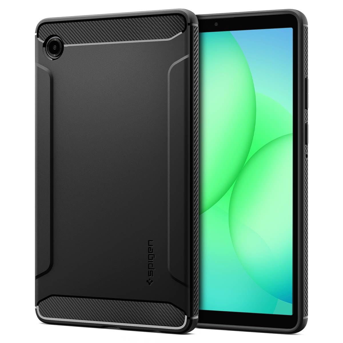 Spigen Rugged Armor Hülle Entwickelt für Samsung Galaxy Tab A11 (2025) Case mt Robustes Design Kratzfest - Schwarz