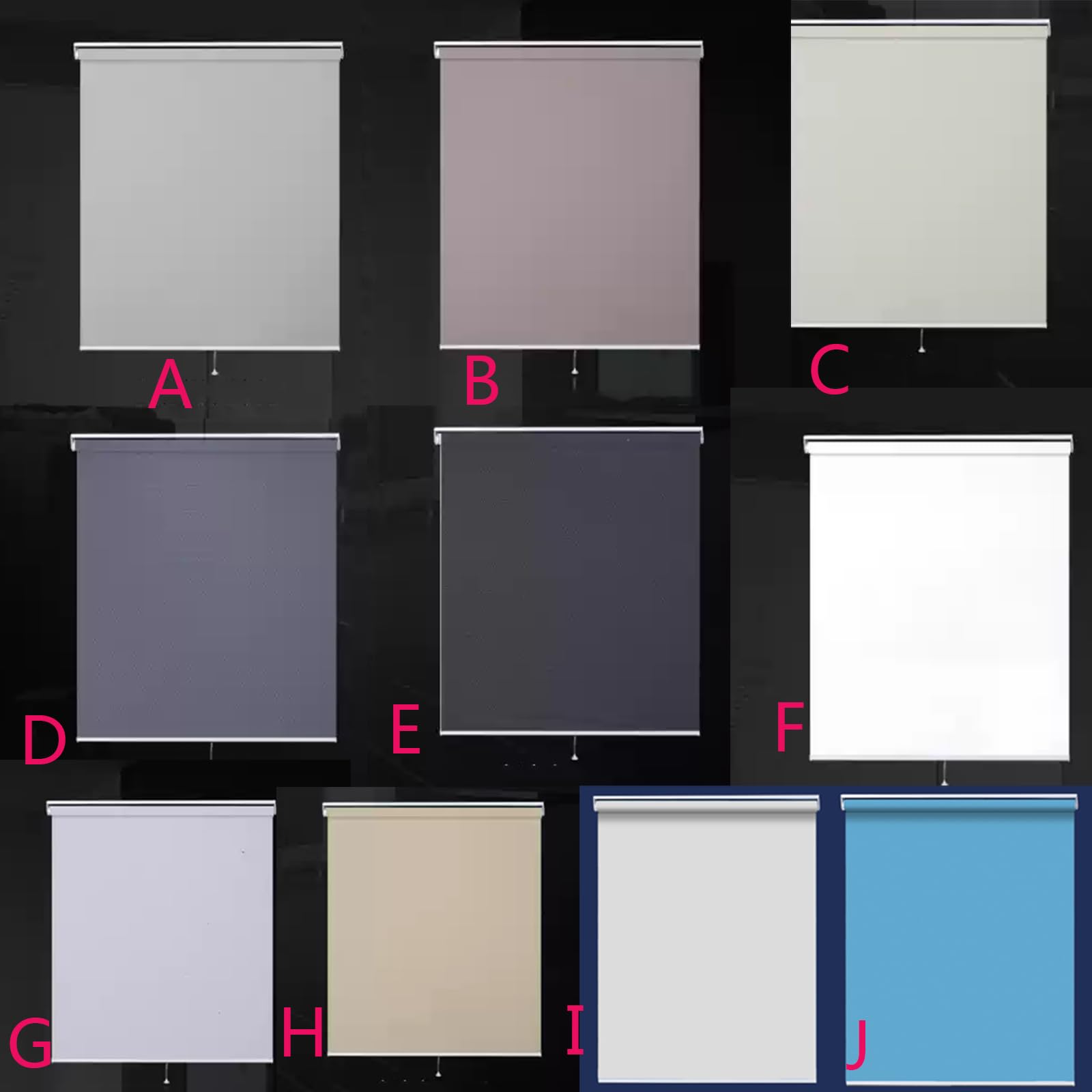 Persianas enrollables opacas inalámbricas, 100% bloqueo de luz, aislamiento térmico, persianas automáticas con resorte para el hogar y la oficina, tamaño personalizado, 120 x 160 cm, fácil instalación
