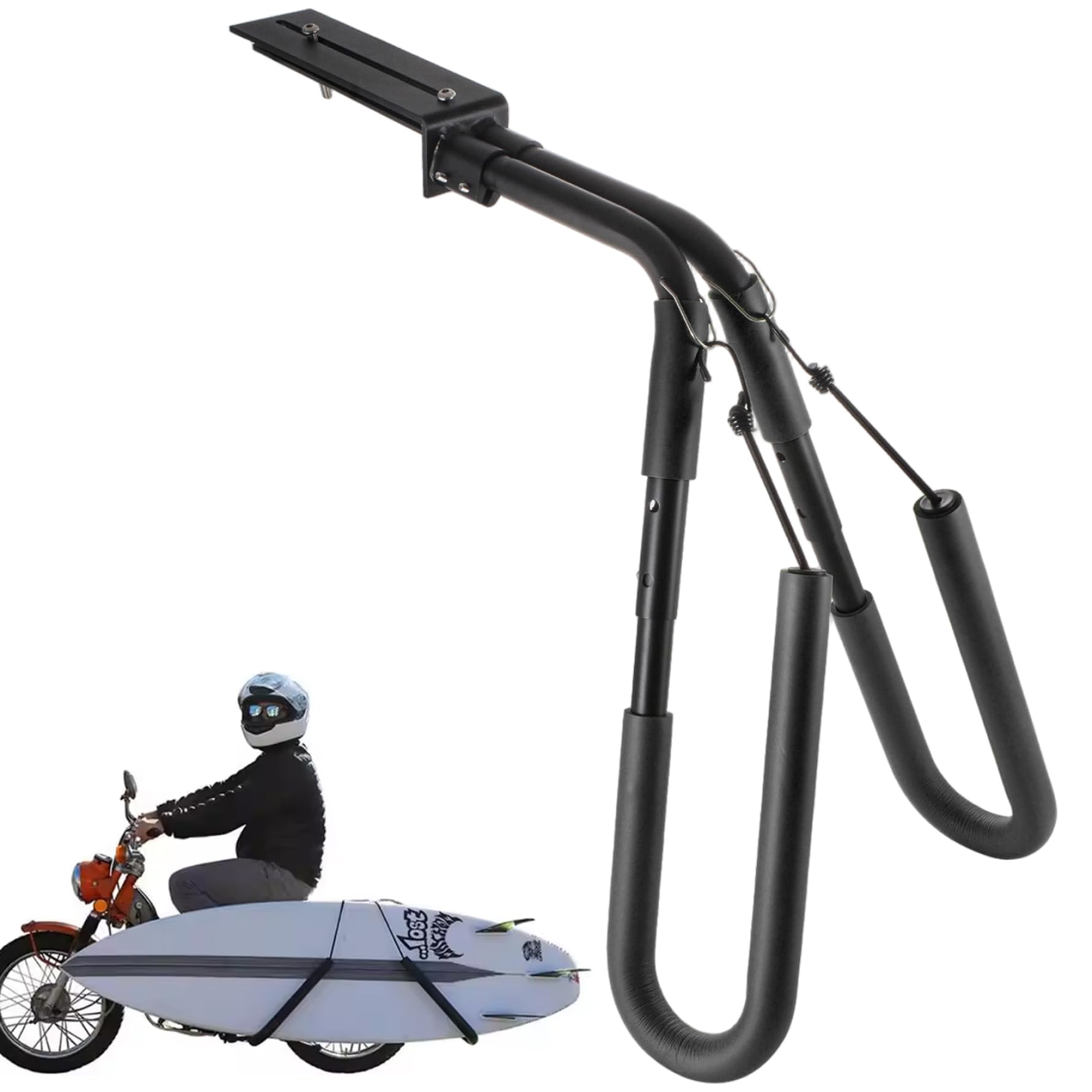 Rack de planche de surf en scooter résistant pour trajets sans vibrations - 8