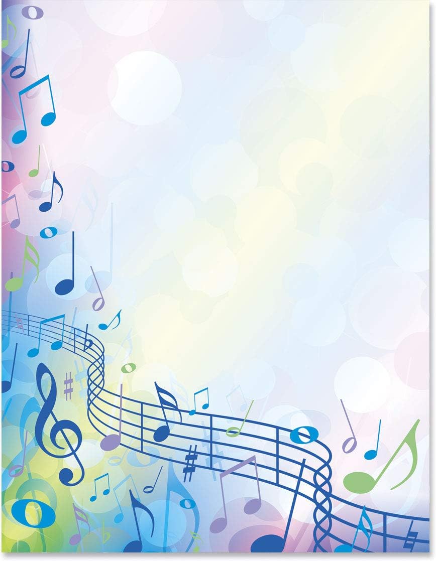 PaperDirect Tie-Dye Music Festival Stationery, Letters, Cards, Invites, Border Papers, Letterhead 8.5 x 11, 100 sheets, Elegant Premium Writing Paper, Decorative Printer Paper