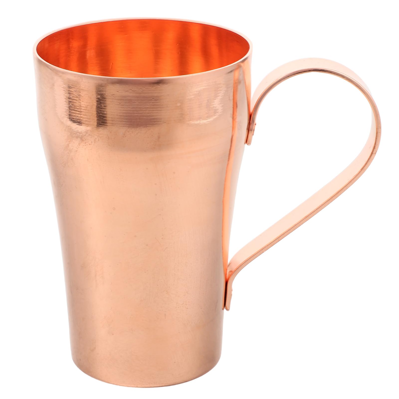 OSALADI Kubek z kutej miedzi: 400 ml/13,5 uncji, kubek Moscow Mule do ajurwedy – rustykalne miedziane naczynia do zimnych napojów, piwa, wina, barów i na imprezy
