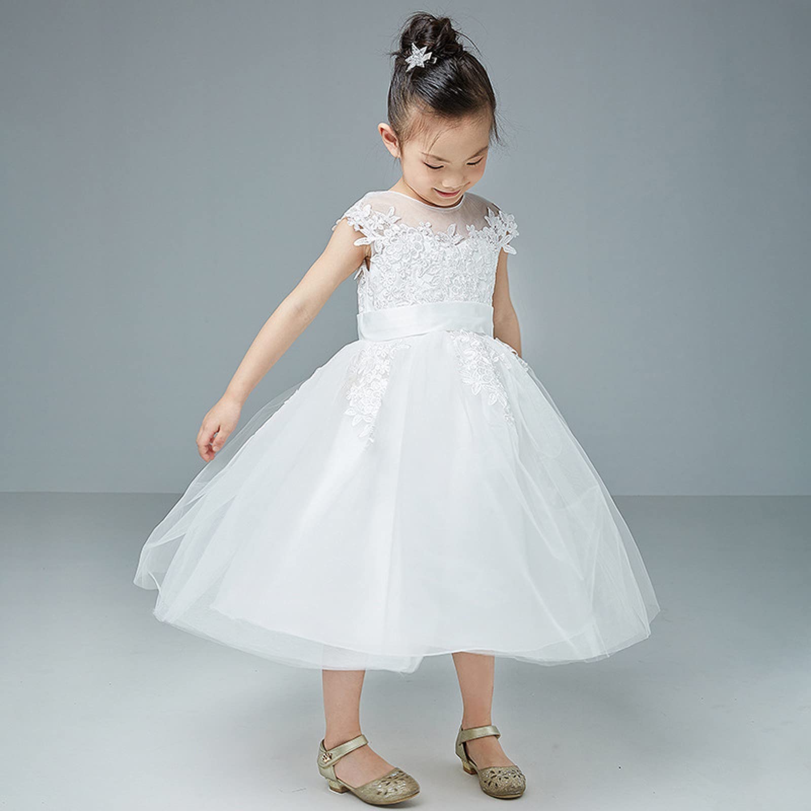 Vestido de tul para niños, vestido de niña, vestido de dama de honor, vestido de boda, vestido de encaje para niñas