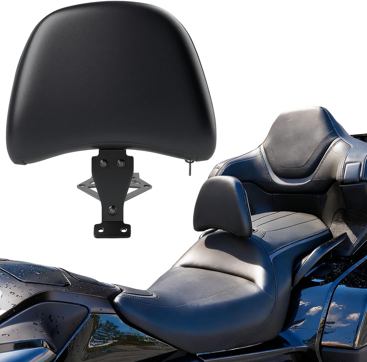 Honda Gold Wing GL1800 Motorcycle Backrest, Quick-Release, Adjustable Angle, 2018-2025