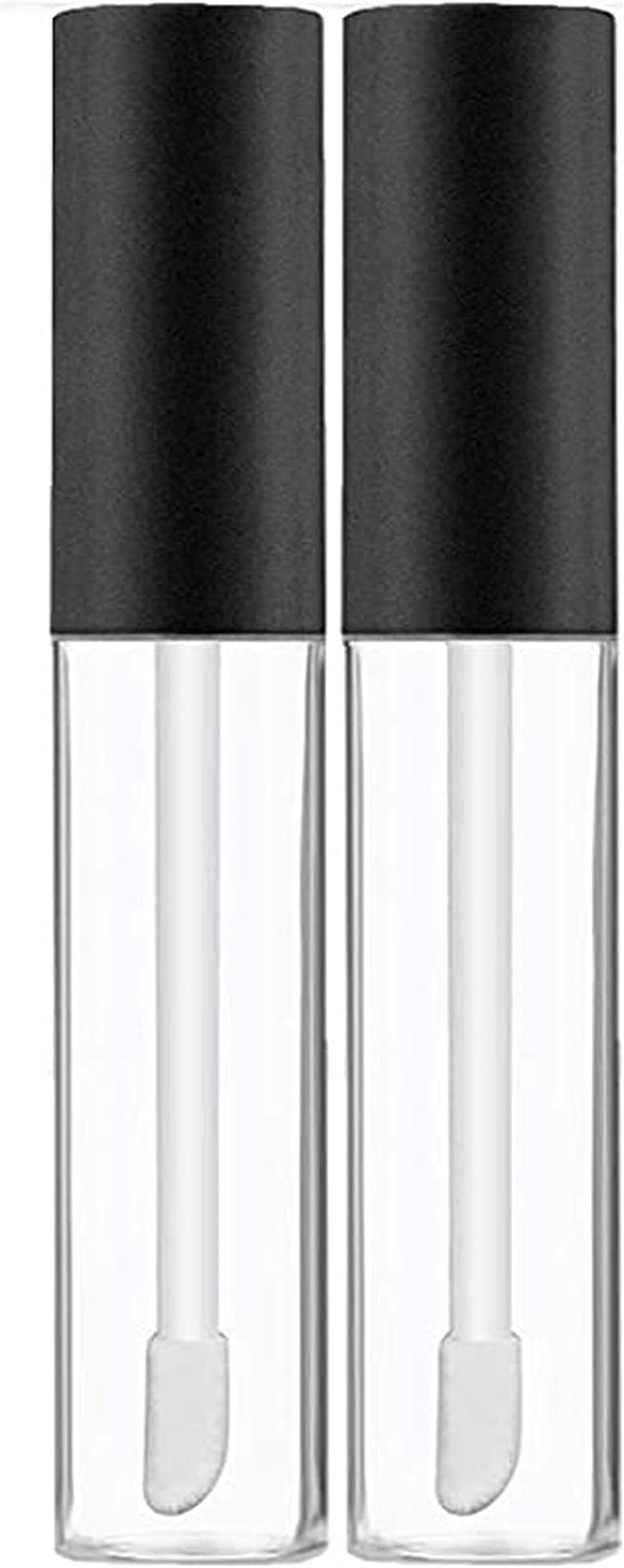 Hunky Dory 2pcs 5ml Premium Qaulity Plastic Unbreakable Travel Empty Lip Gloss,Lip Care,Costemic, Oil Bottles Transparent Empty Clear Lip Containers Tubes,Refillable Bottle With Plug